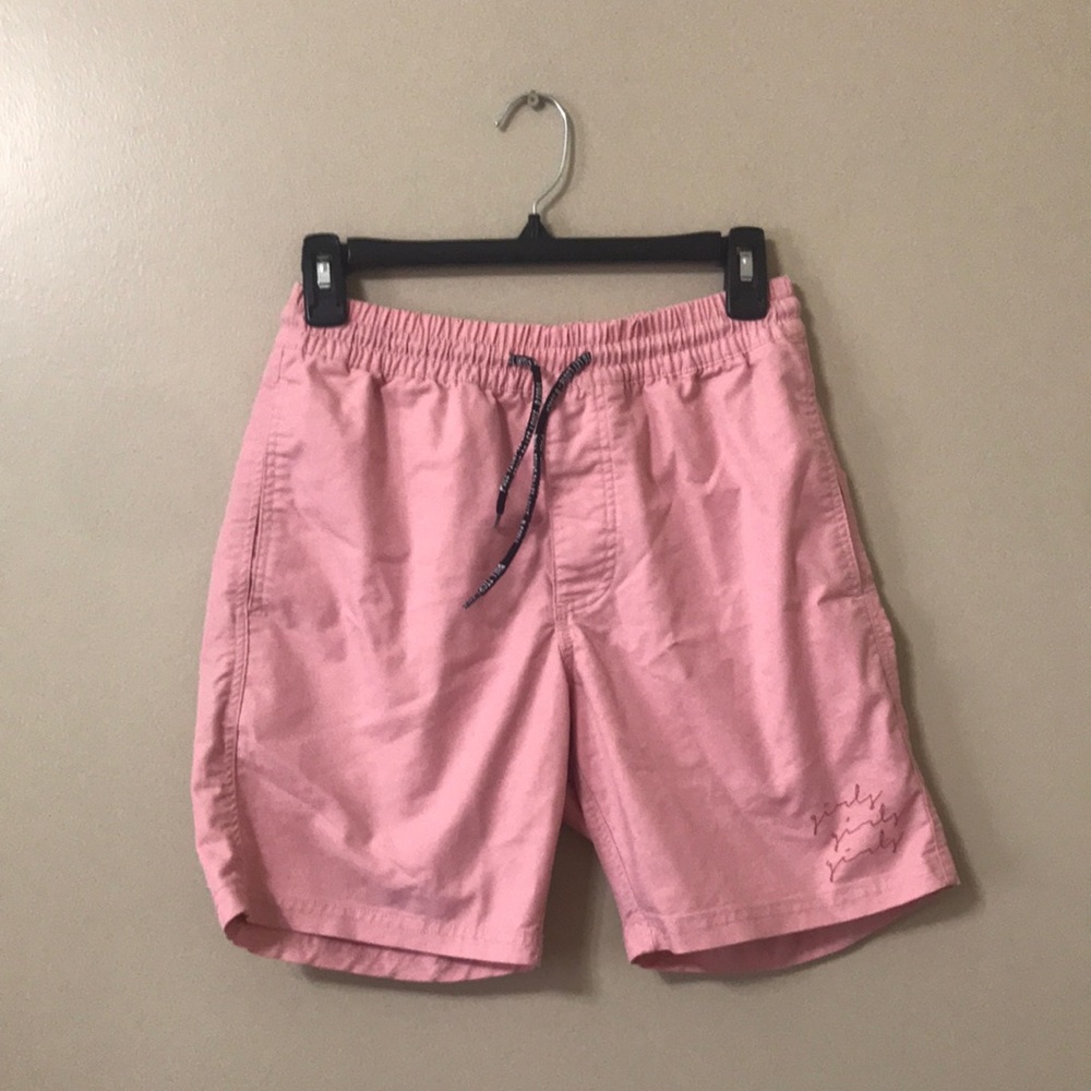 Barney Cools Pink Drawstring Elastic Waist Shorts